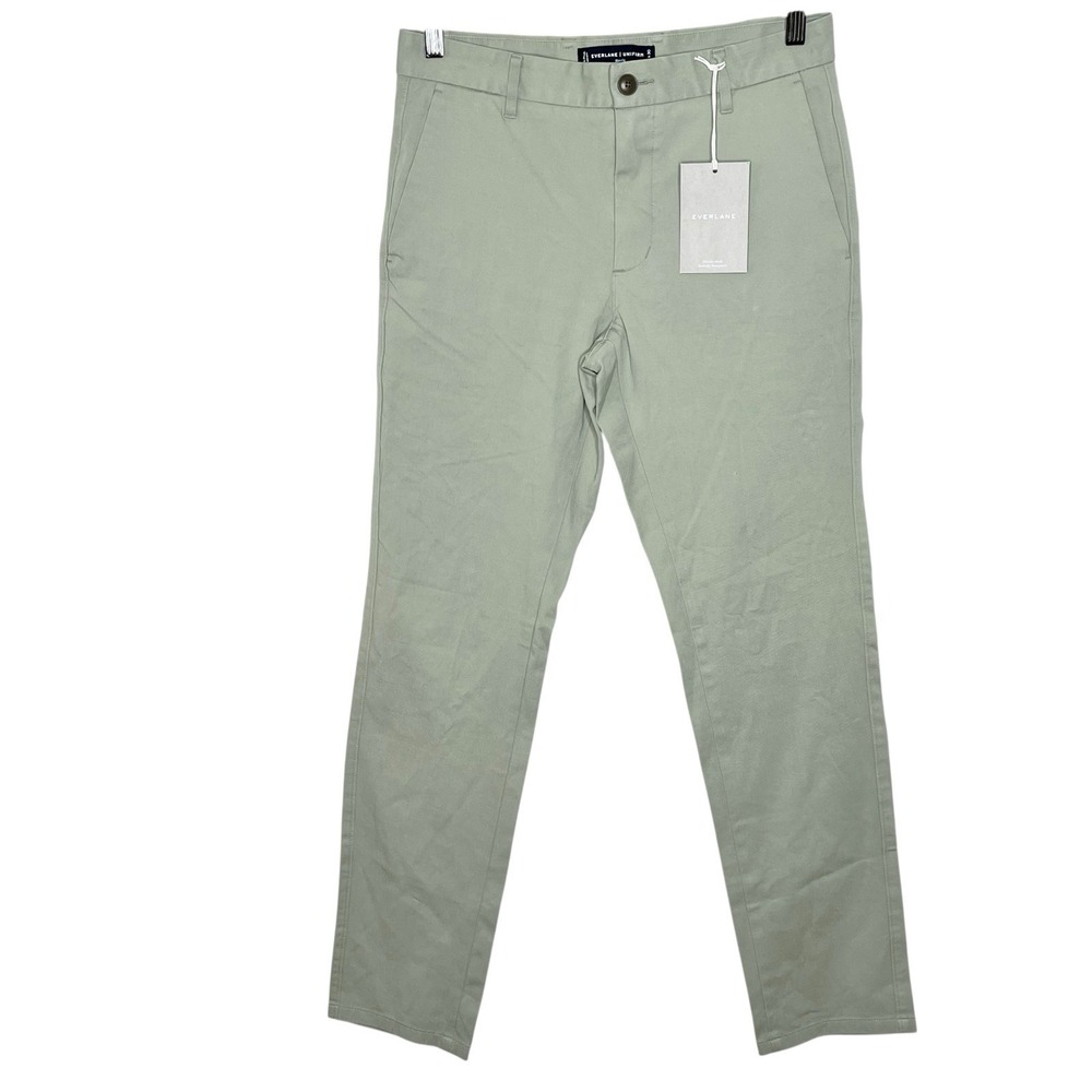 Everlane Uniform Performance Chino Pants Seagrass Green Mens 30x30 Slim Fit